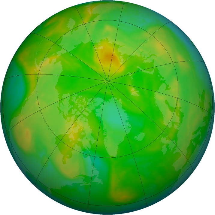 Arctic ozone map for 11 June 2008